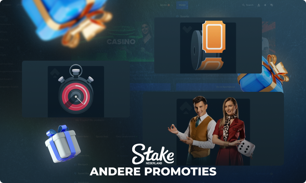 Naast de welkomstbonus biedt Stake Casino ook andere promoties en aanbiedingen aan zijn spelers