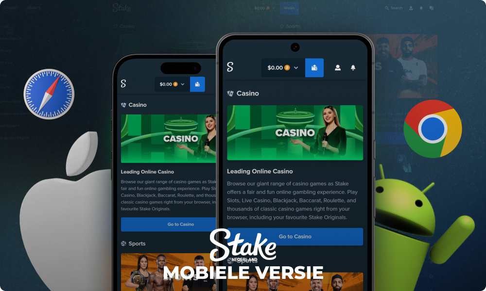 Met de mobiele versie van de webpagina van Stake Casino kunnen spelers onderweg genieten van hun favoriete casinospellen